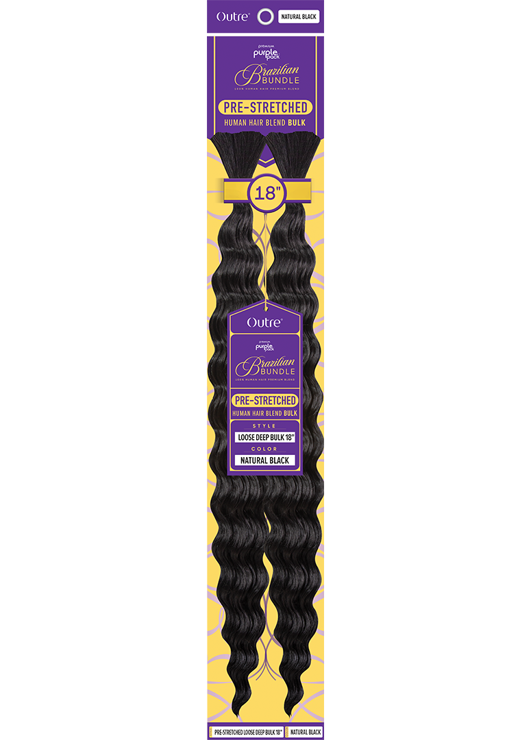 Outre Purple Pack Brazilian Bundle- Loose Deep Bulk 18”